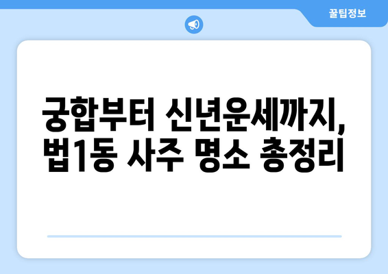 대전 대덕구 법1동에서 유명한 사주 명소 추천 | 대전 사주, 법1동 사주, 운세, 궁합, 신년운세,