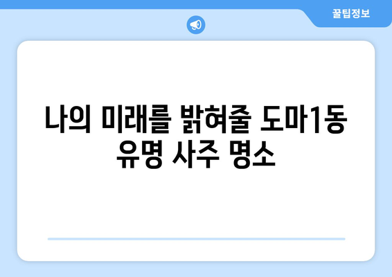 대전 서구 도마1동 사주 잘 보는 곳 추천 | 도마1동 유명한 사주, 운세, 궁합, 택일