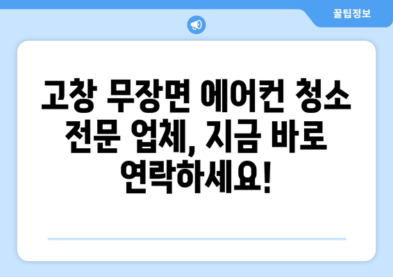 전라북도 고창군 무장면 에어컨 청소| 깨끗한 공기를 위한 전문가의 손길 | 에어컨 청소, 고창, 무장면, 전문업체, 가격