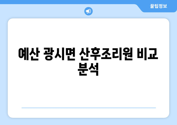 충청남도 예산군 광시면 산후조리원 추천| 엄마와 아기를 위한 최고의 선택 | 예산, 광시, 산후조리, 추천, 비교