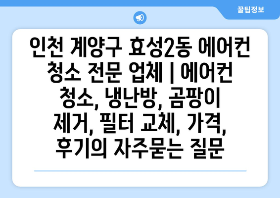 인천 계양구 효성2동 에어컨 청소 전문 업체 | 에어컨 청소, 냉난방, 곰팡이 제거, 필터 교체, 가격, 후기