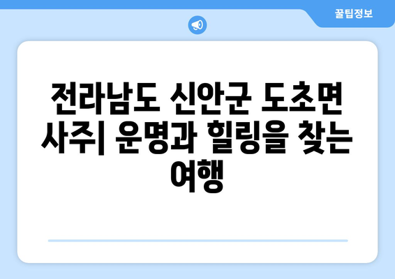전라남도 신안군 도초면 사주| 유명한 점술가와 핫플레이스 | 신안군, 도초, 사주, 점집, 관광, 여행, 맛집