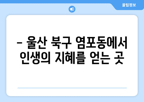 울산 북구 염포동 사주 잘 보는 곳 추천 | 울산 사주, 염포동 점집, 운세, 신점