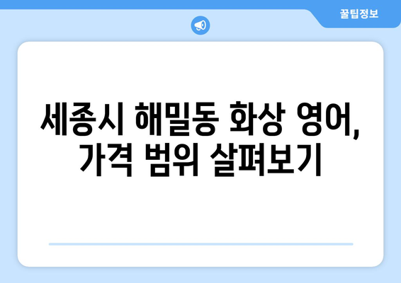 세종시 해밀동 화상 영어, 비용 얼마나 들까요? | 화상영어 추천, 비교, 가격 정보