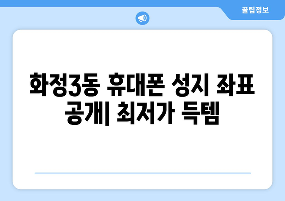 광주 서구 화정3동 휴대폰 성지 좌표 & 추천 매장 정보 | 휴대폰 저렴하게 구매하기, 핫딜 정보